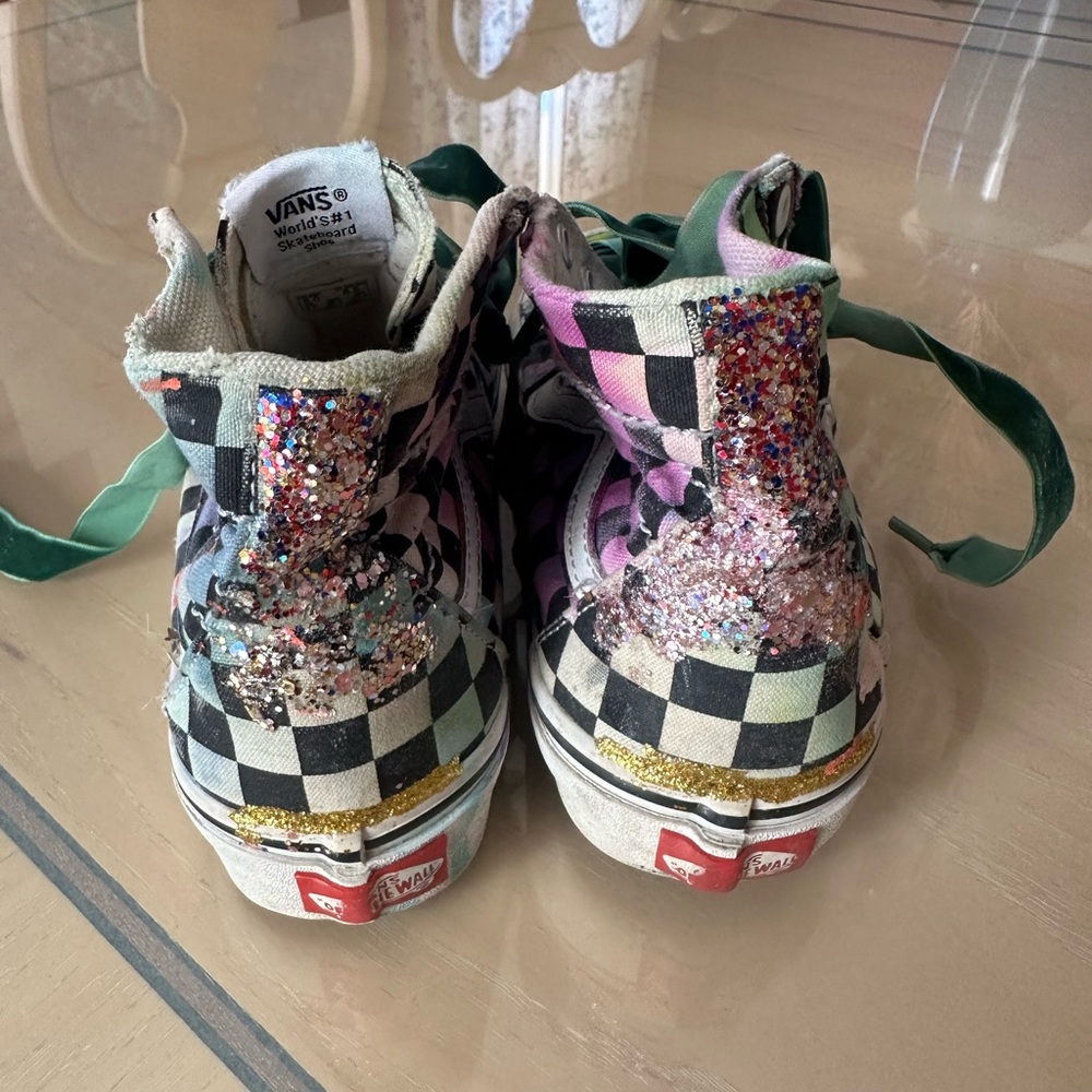 Customized Checkered Sk8-Hi Vans - Picture 3 of 4